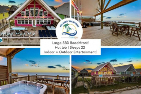 Flamingo - A Large 5BD Beachfront, Hot Tub with Indoor and Outdoor Entertainment